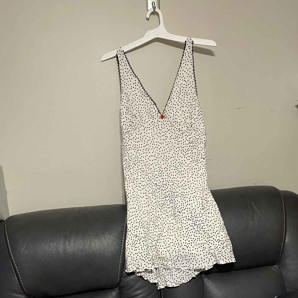 Wild Fable Cream and Black Polka Dot Camisole